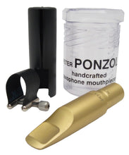 Load image into Gallery viewer, Ponzol M2 Gold Aluminum Tenor Saxophone Mouthpiece - Ponzol Mouthpieces